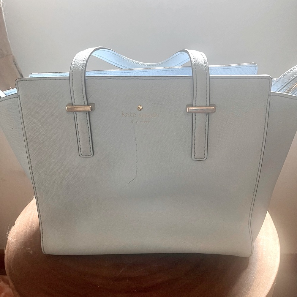 Kate Spade Cedar Street Hayden Satchel bag in light blue. good condition!